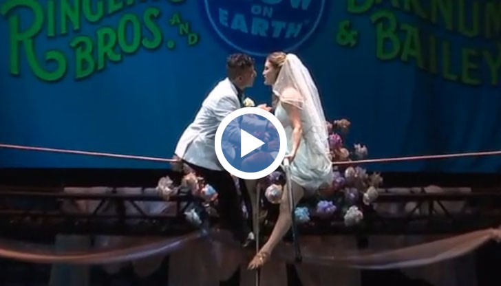 Уникална брачна церемония на 10 метра над  земята