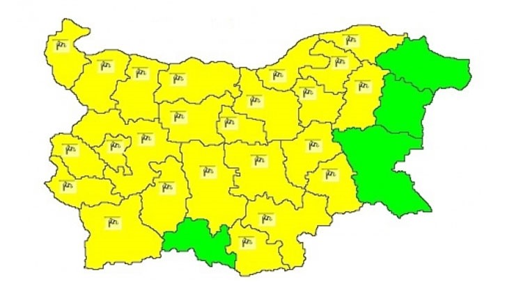 Днес ще бъде хладно, с максимални температури предимно между 23°-28°