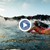 Сърфистка яхна вълните край изригващ вулкан
