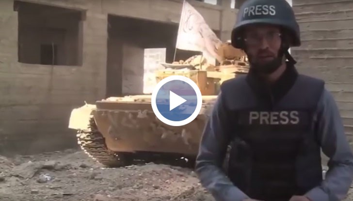 Журналист едва не загина по време на предаване на живо