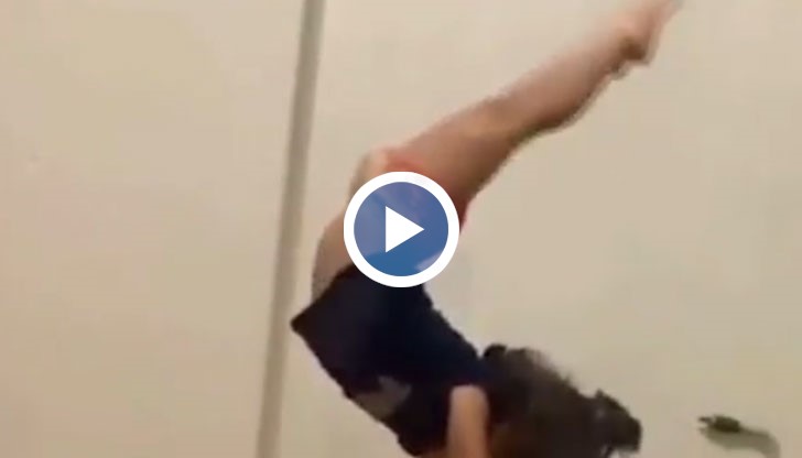 3-годишно момиченце демонстрира завидни атлетични умения