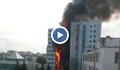 Работник скочи от деветия етаж на горяща сграда!