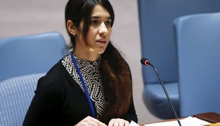 23-годишната Надя Мурад от иракското малцинство язиди ще отговаря в ООН за достойнството на жертвите на трафика на хора 23-годишната Надя Мурад от иракското малцинство язиди ще отговаря в ООН за достойнството на жертвите на трафика на хора