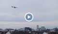 Кадри от кацането на най-големия в света самолет на българска земя
