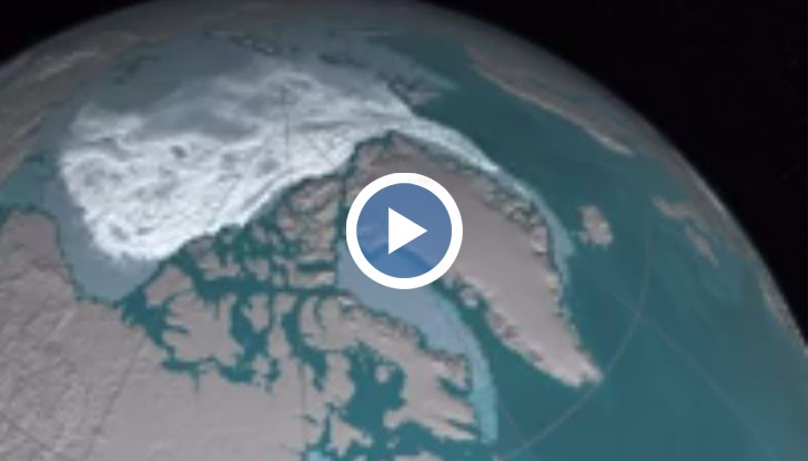 Чрез забързване на кадрите стават ясни застрашителните размери на глобалното затопляне и драстичното топене на полярната шапка