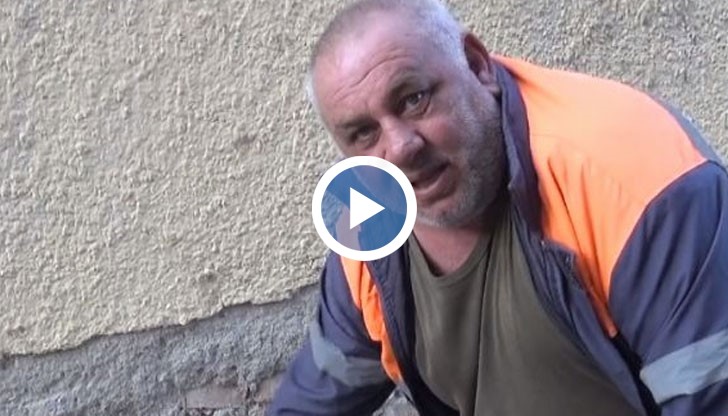 Тодор Генов, който излежава присъда от 20 години лишаване от свобода за убийство, помага за ремонта на рушащата се стена