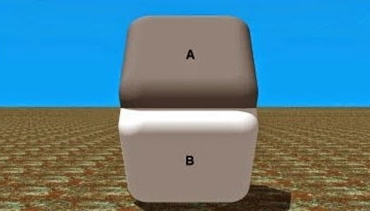 Цветът на А и В е абсолютно един и същ