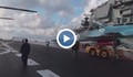 Уникално видео показва как Су-33 излита от самолетоносач