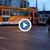 Кола "полегна" на трамвайните релси