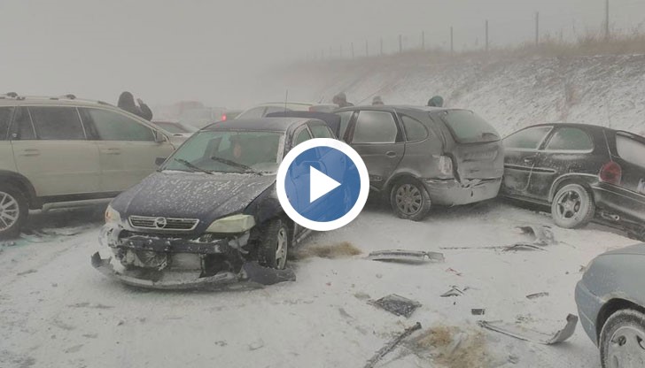 Ексклузивни кадри, заснети минути след верижната катастрофа