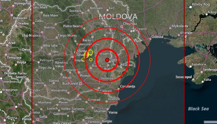 Земетресение разлюля Румъния днес в 16:41 часа