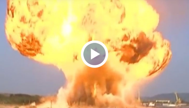 Кадри от експлозия на цистерна край Варна