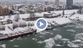 Кадри на ледохода в Дунав край Русе