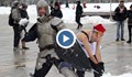 Снежна битка пред НДК