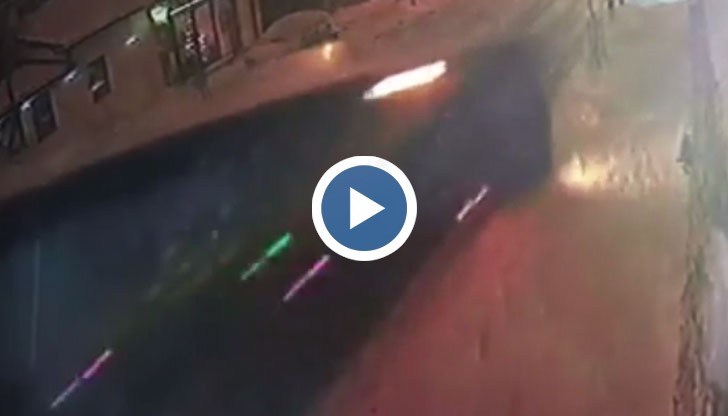 Камерите за сигурност са запечатали момента на инцидента