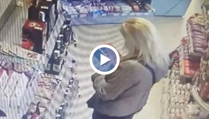 Крадлата е Доника Попова, която е задържана за безцеремонна кражба на кутия с дарения за болно детенце