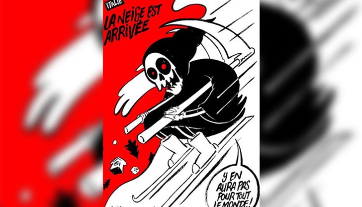 Шарли Ебдо не пропусна да "коментира" трагедията в Италия