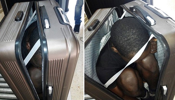 Мароканка натика 19-годишно момче от Габон в куфара си Мароканка натика 19-годишно момче от Габон в куфара си