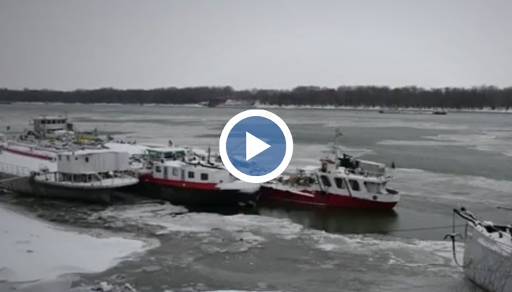 Край Русе и Силистра ледените късове обхващат между 40% и 60% от Дунав