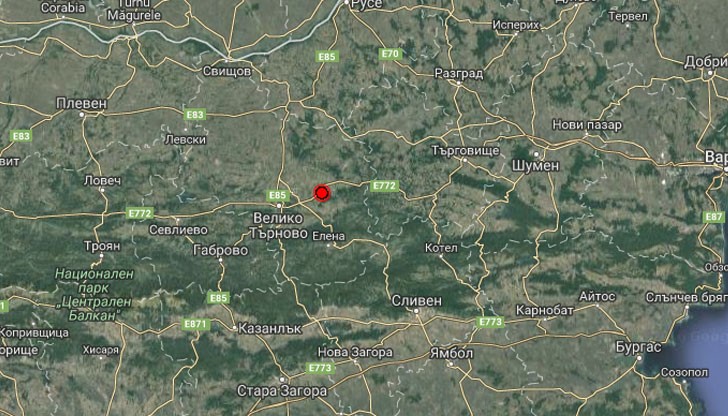 Трусът е с магнитуд 4,2 по скалата на Рихтер, на 19 км. от Търново