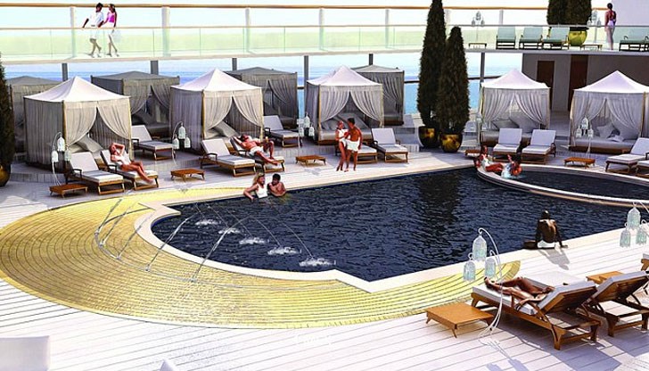 В яхтата за 250 милиона лири ще има спа-център, бар, библиотека, плажен клуб и магазини