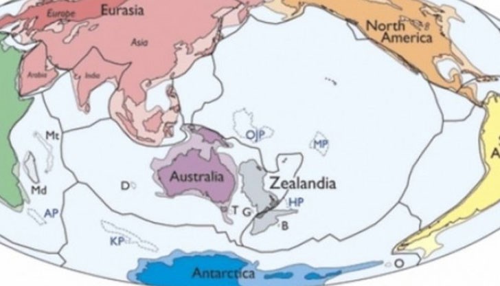 Геолози идентифицираха нов континент източно от Австралия в Тихия океан и го нарекоха Зеландия