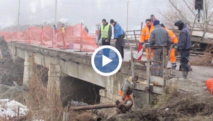 Мост рухна на обходния маршрут на трасето Русе - Бяла