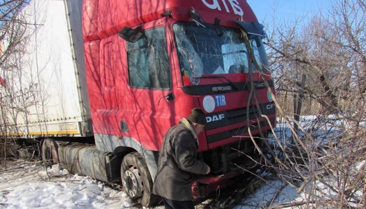 Шофьорът му е оцелял по чудо, след като клон от дърво за малко да пробие стъклото на кабинат