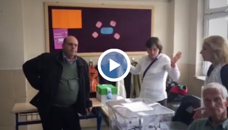 Избиратели събарят на земята полицай и нахлуват в секцията