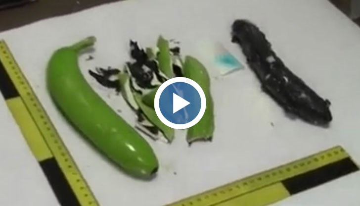 Около 7 кг от наркотика били умело скрити в 57 обвивки от банани