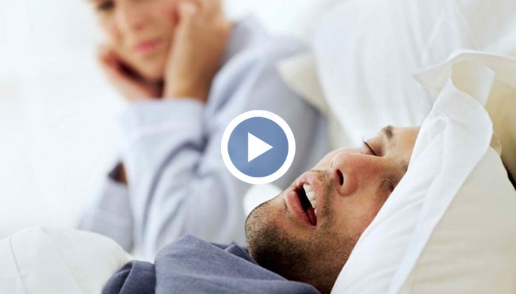 Диагнозата "сънна апнея" се изразява с често събуждане, силно хъркане, тежко дишане, неспокоен сън през нощта и отпадналост през деня