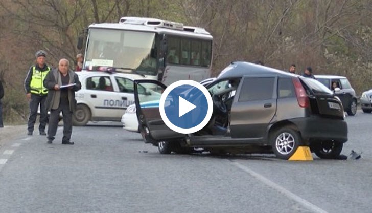 Колата се е завъртяла на пътното платно