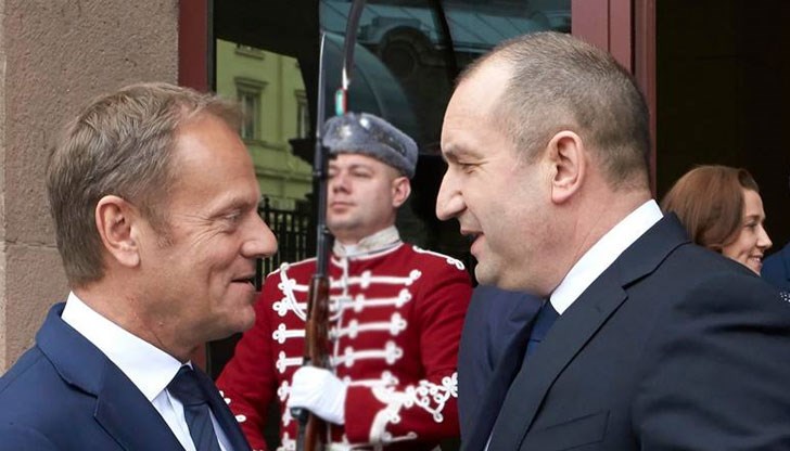 Доналд Туск и Румен Радев проведоха работна среща