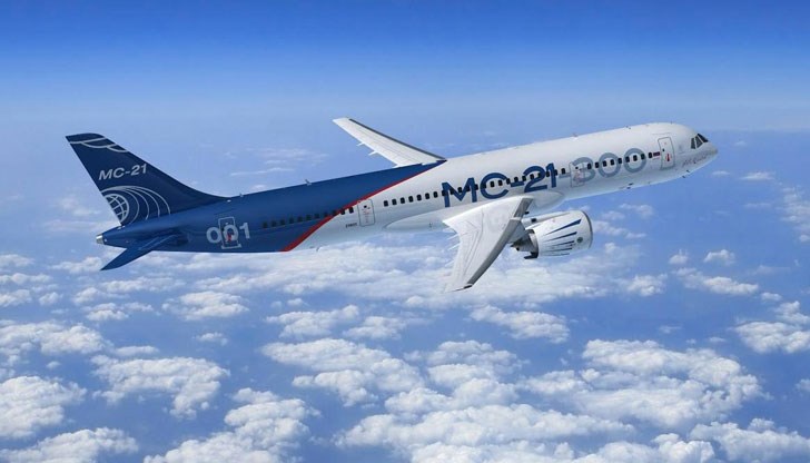 Първият голям граждански самолет на Русия от времето на СССР досега извърши дебютен полет Първият голям граждански самолет на Русия от времето на СССР досега извърши дебютен полет