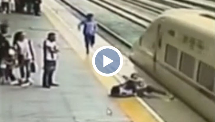 Спиращите дъха кадри са заснети от охранителна камера