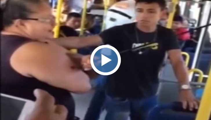 Стрелата влетяла през прозореца на автобус от градския транспорт и се забила в жената