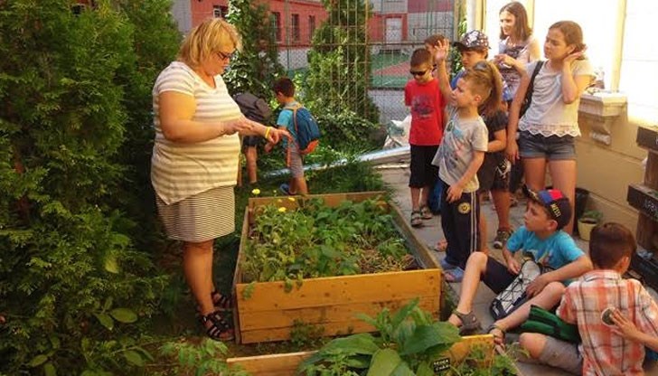 Малчуганите се включиха в поливането на насажденията