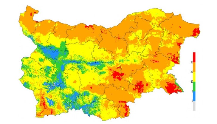 Много голям индекс за опасност от пожари има в цяла Севрна България
