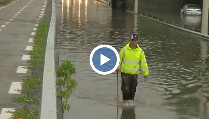 В момента екипи на пожарната премахват падналите дървета