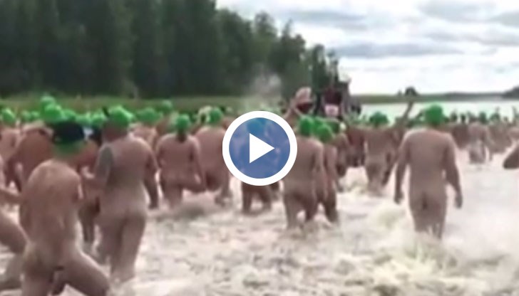 789 души навлязоха във финлански води чисто голи, за да подобрят досегашния рекорд