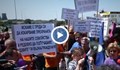 Кадри от протеста на "Дунарит"