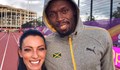 Ивет Лалова изпрати Юсеин Болт с прегръдка