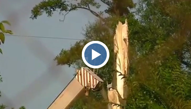 38-годишен работник е товарил камиона си, когато клонът се стоварва върху него