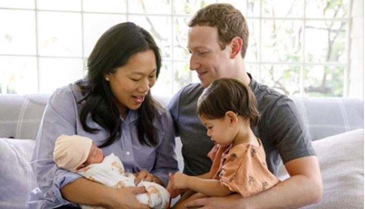 Това е второто дете на основателя на Фейсбук