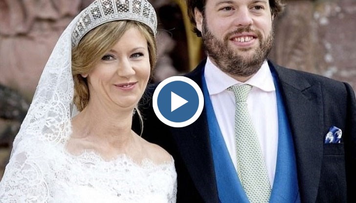 Виктория Луиз бе облечена в ослепителна сватбена рокля, а главата ѝ бе украсена от тиара с диаманти