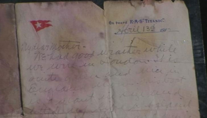 Писмото от потъналия преди 105 години кораб е написано от загинал пасажер до майка му