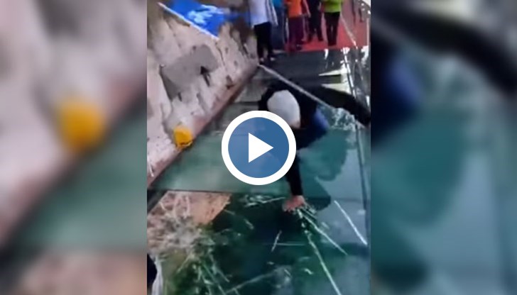 Мъж пада на колене и започва да вика