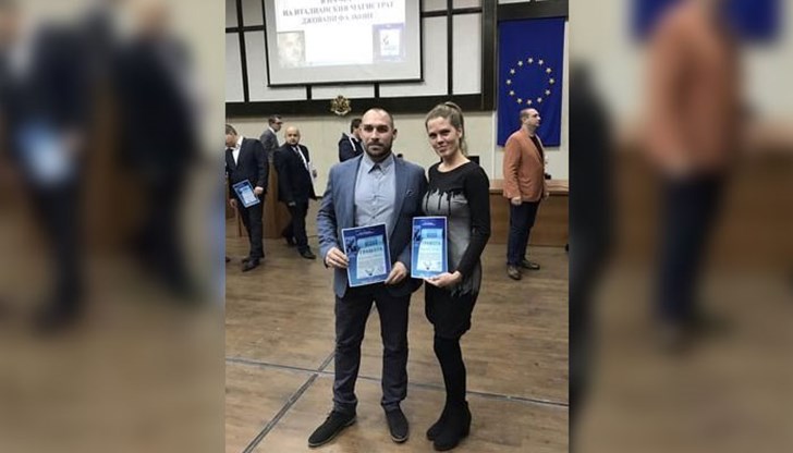 Инспектор Светослава Попова и главен инспектор Александър Ковачев получиха грамоти за съществен принос в конкурс в памет на Джовани Фалконе