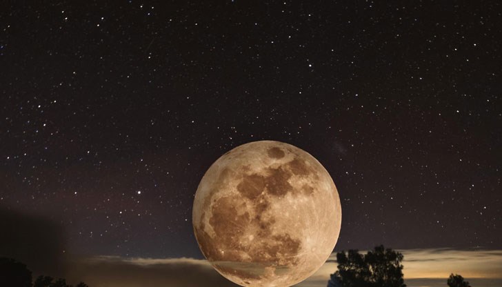 Луната в неделя през нощта ще изглежда със седем процента по-голяма и с 16 процента по-ярка от обичайното