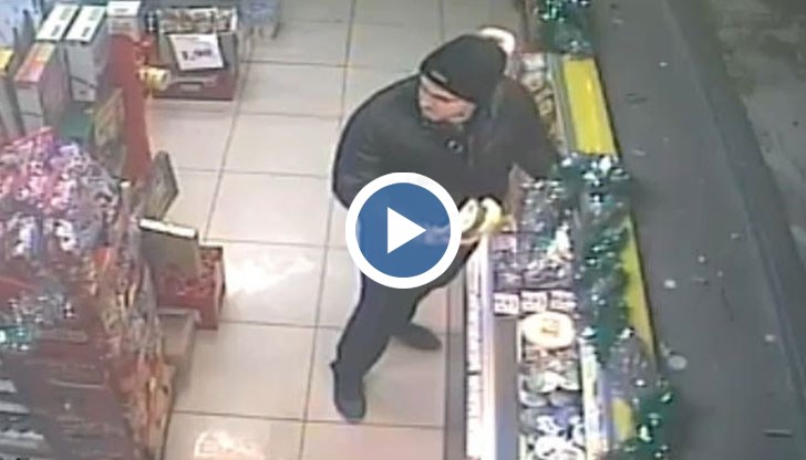 Добре облечен млад мъж бе записан как краде храна от супермаркет в Бургас